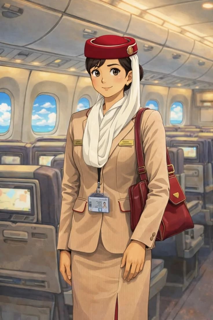 Cabin crew candidate recording an interview answer in the Mock Studio